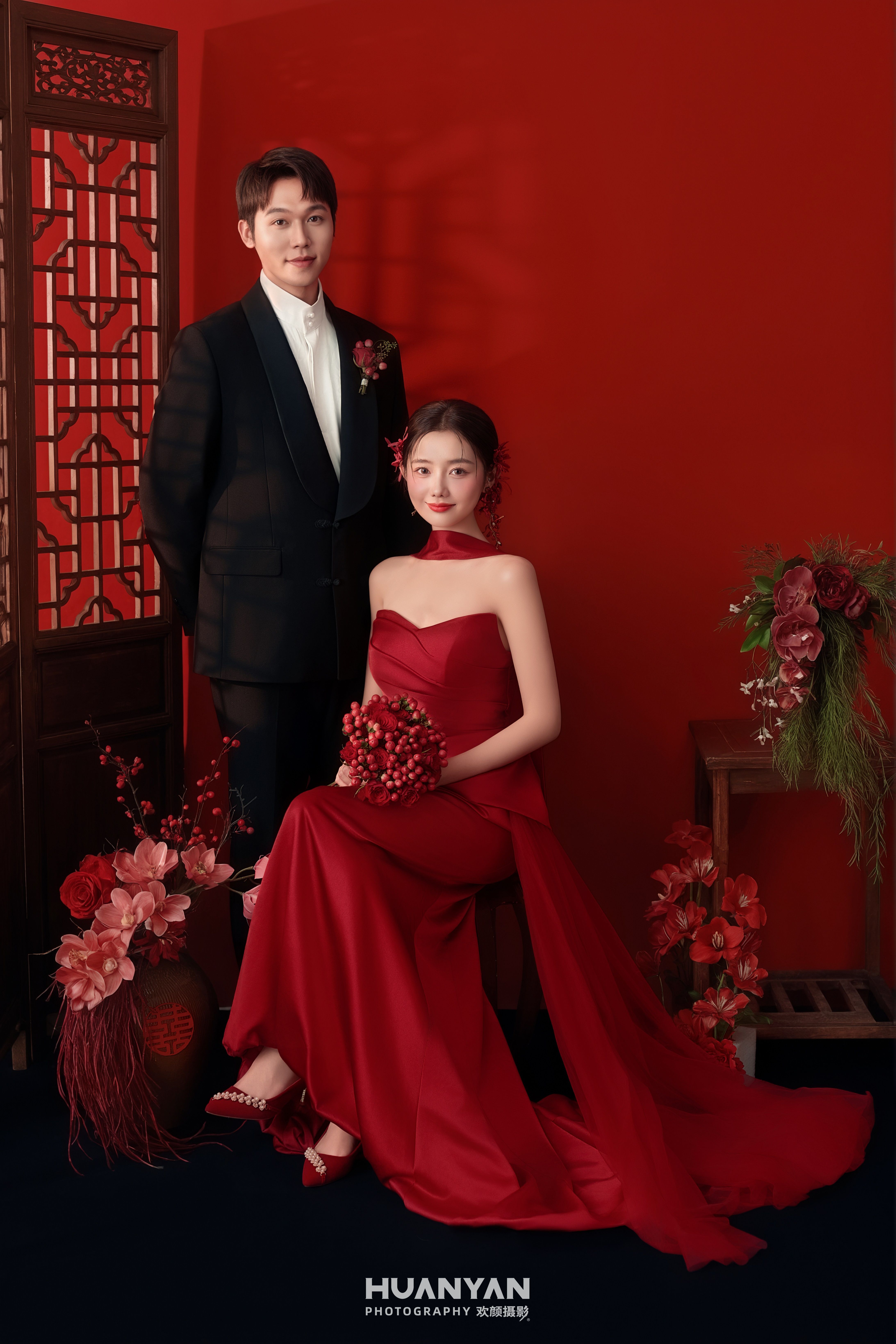 喜嫁风婚纱照 · 南法庄园场景 · 红韵客片
