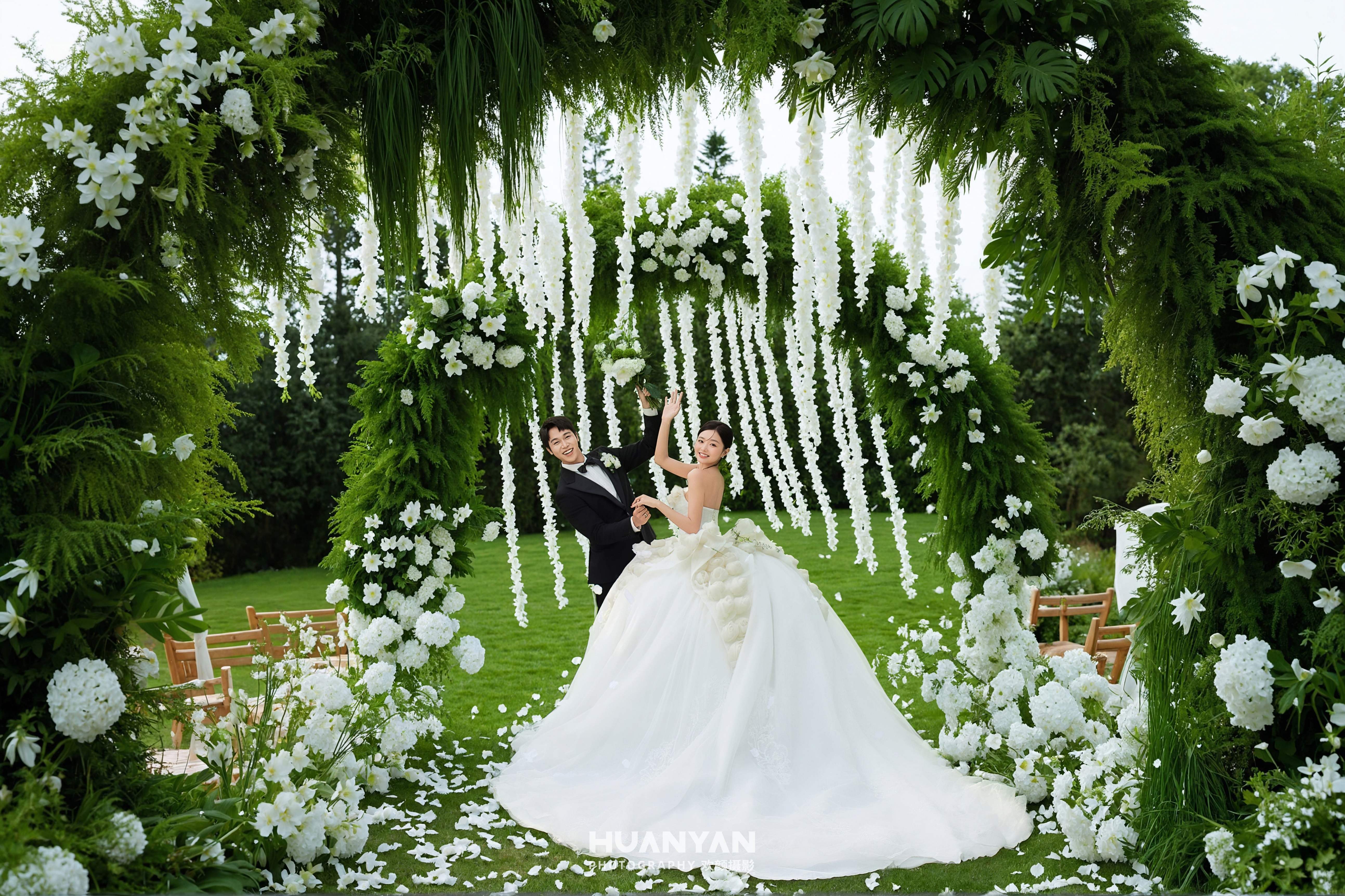 草地高级感风婚纱照实拍（青野告白系列）