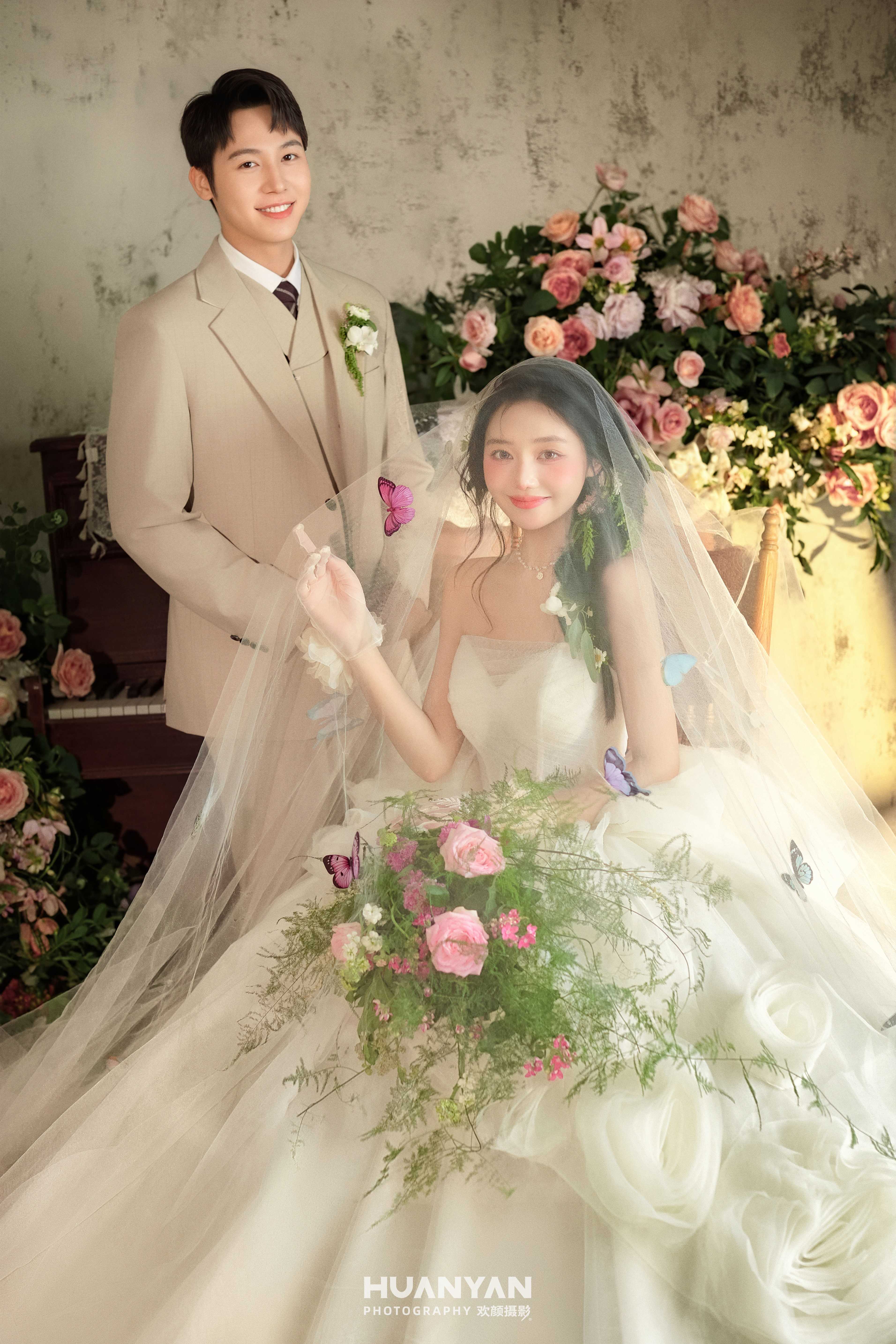 花影与共：仪式感风婚纱照南法庄园实拍