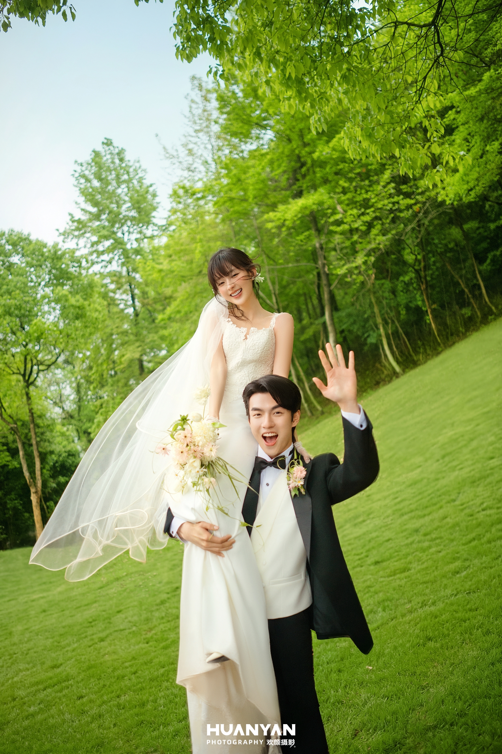 草地轻氧风婚纱照实拍（森屿系列）