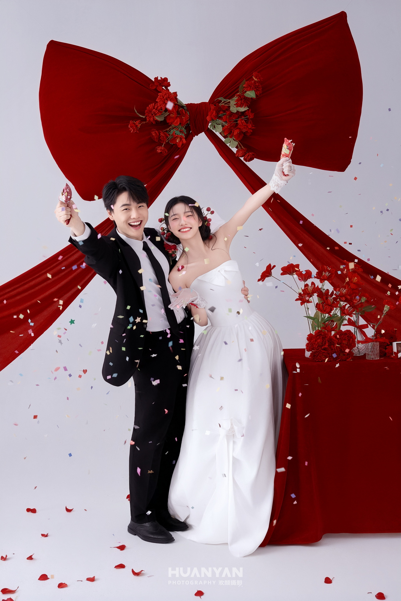 喜嫁风婚纱照 · 室内场景 · 红丝结客片