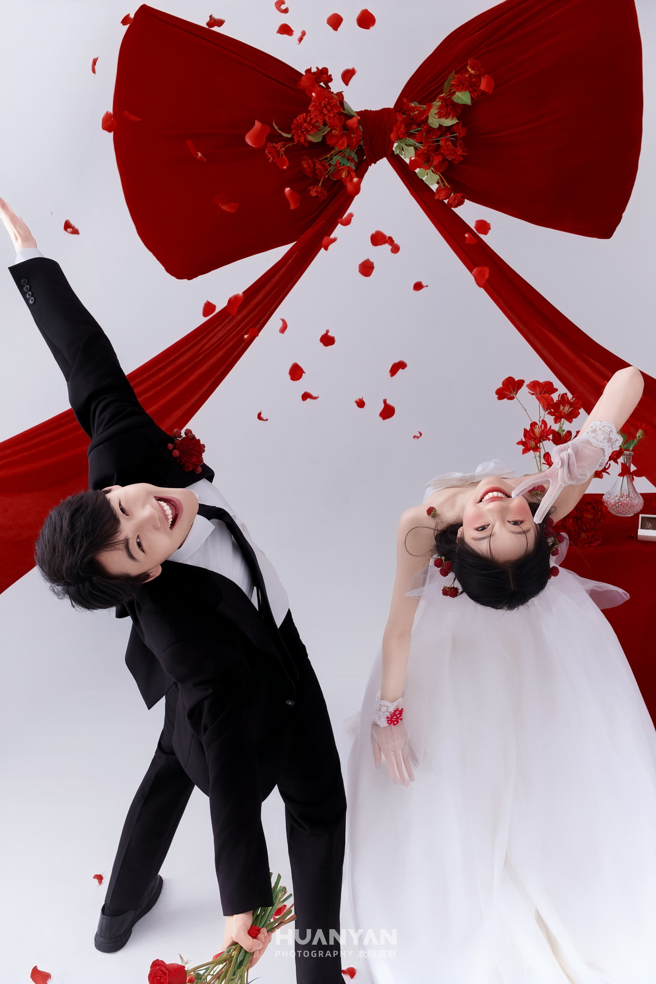 喜嫁风婚纱照 · 室内场景 · 红丝结客片