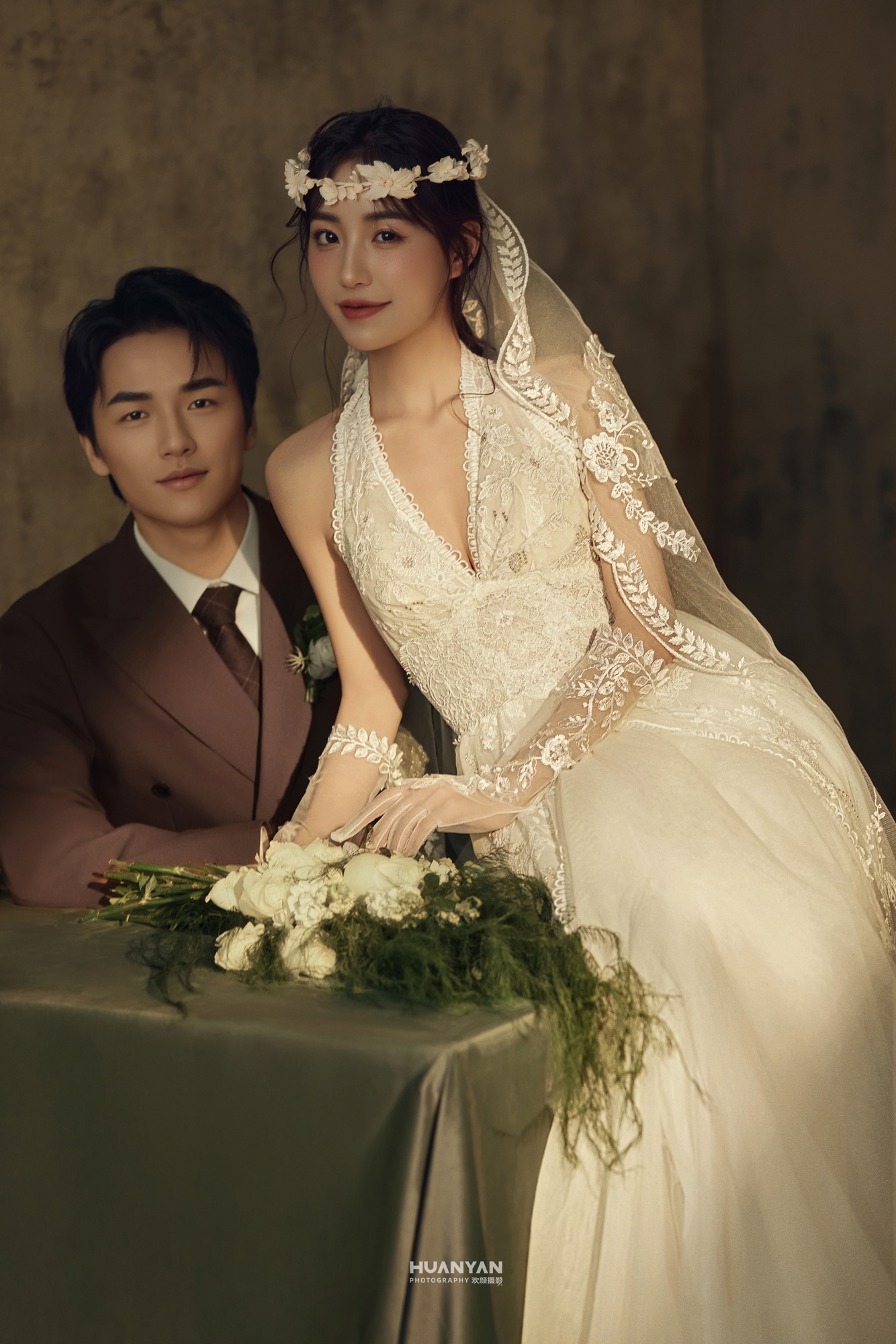 暮光秘语：高级感风婚纱照夕阳实拍