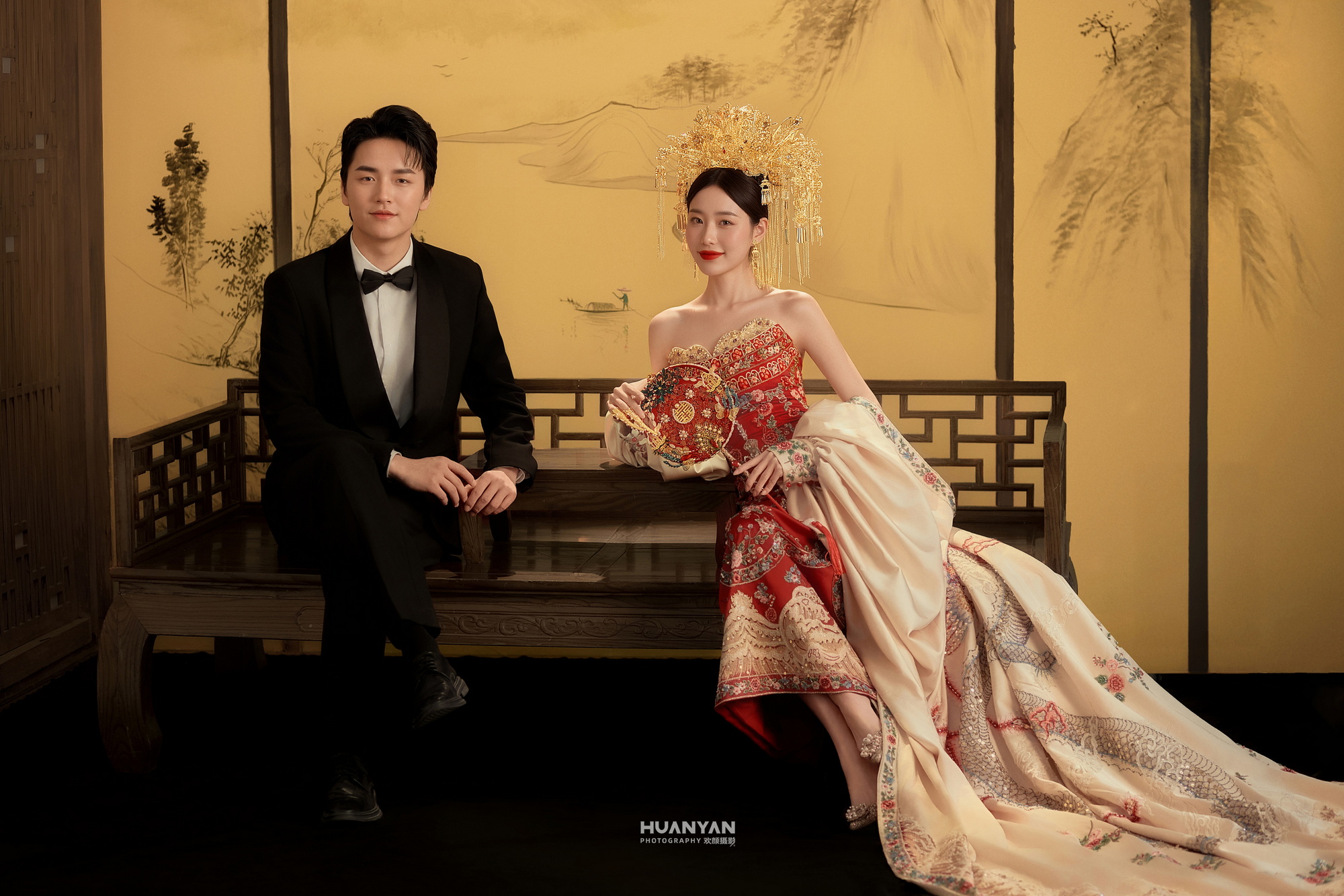 凤冠映画：喜嫁风婚纱照室内实拍