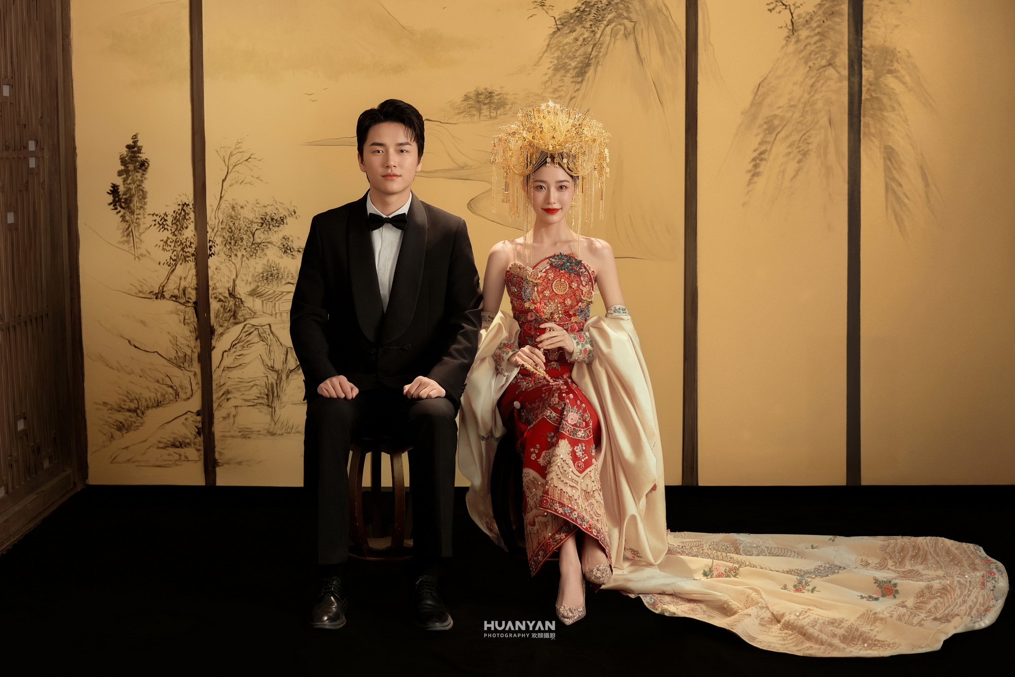 室内喜嫁风婚纱照实拍（凤冠映画系列）