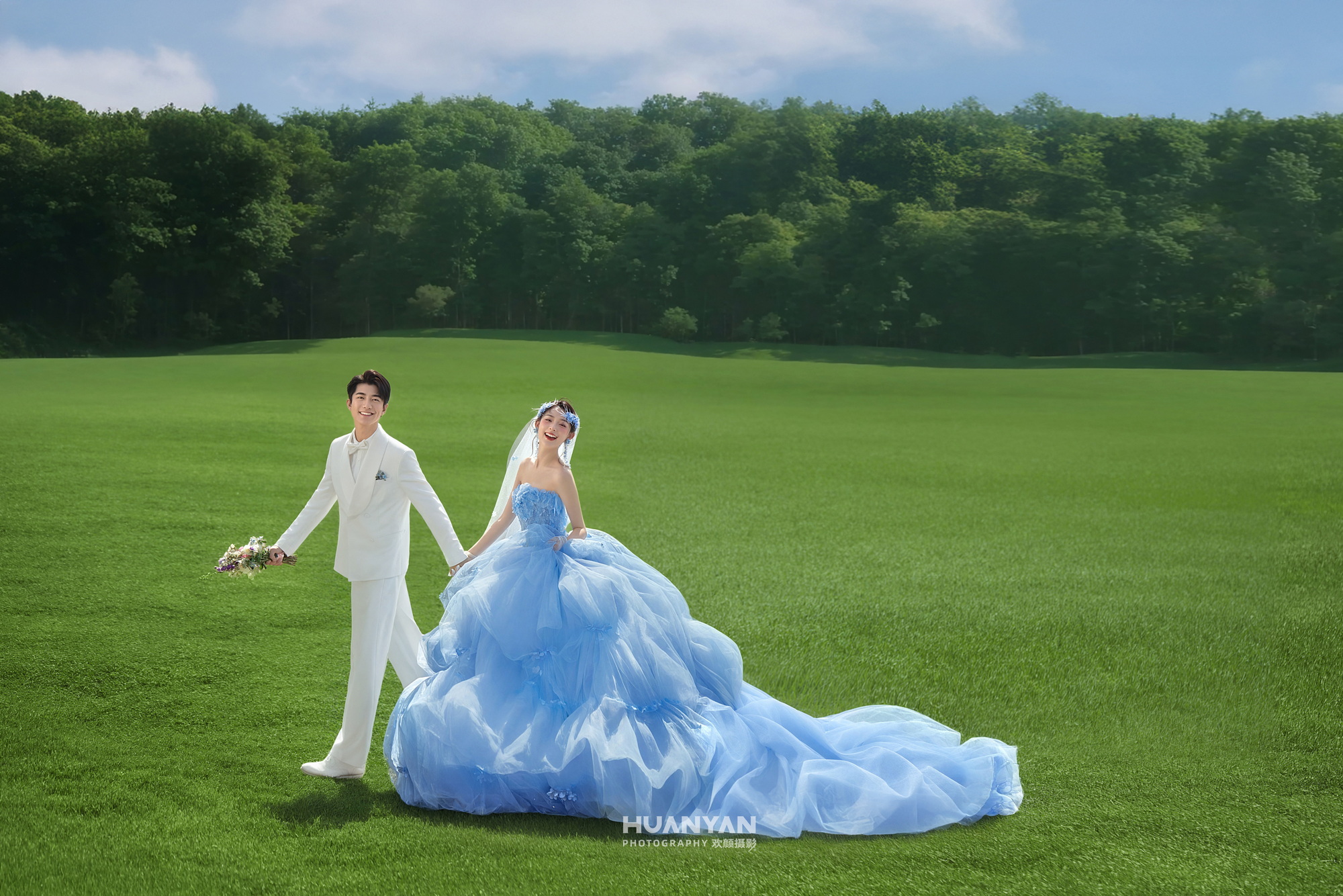 森系风婚纱照 · 室内场景 · 晴空蓝客片