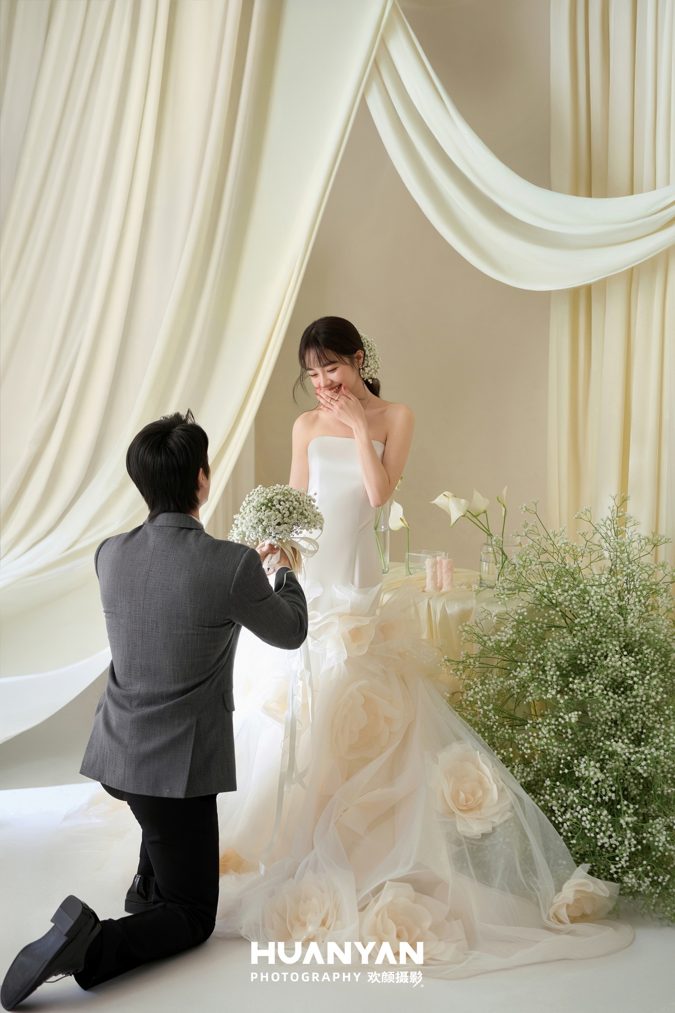极简风婚纱照 · 室内场景 · 白纱序曲客片