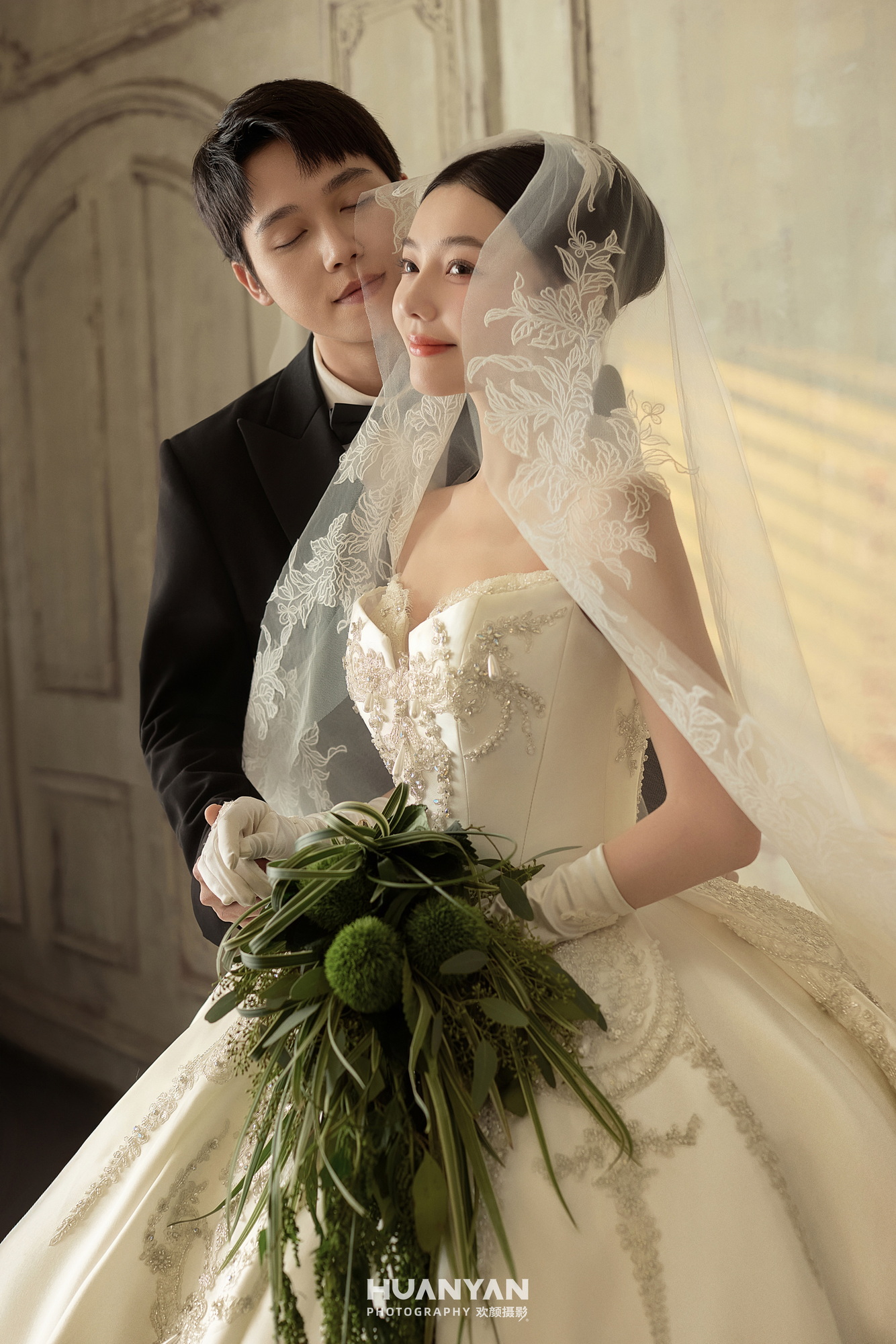 室内高级感风婚纱照实拍（雾甜序系列）