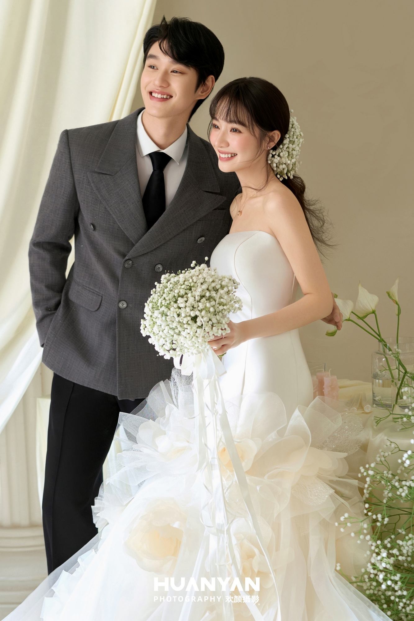 极简风婚纱照 · 室内场景 · 白纱序曲客片