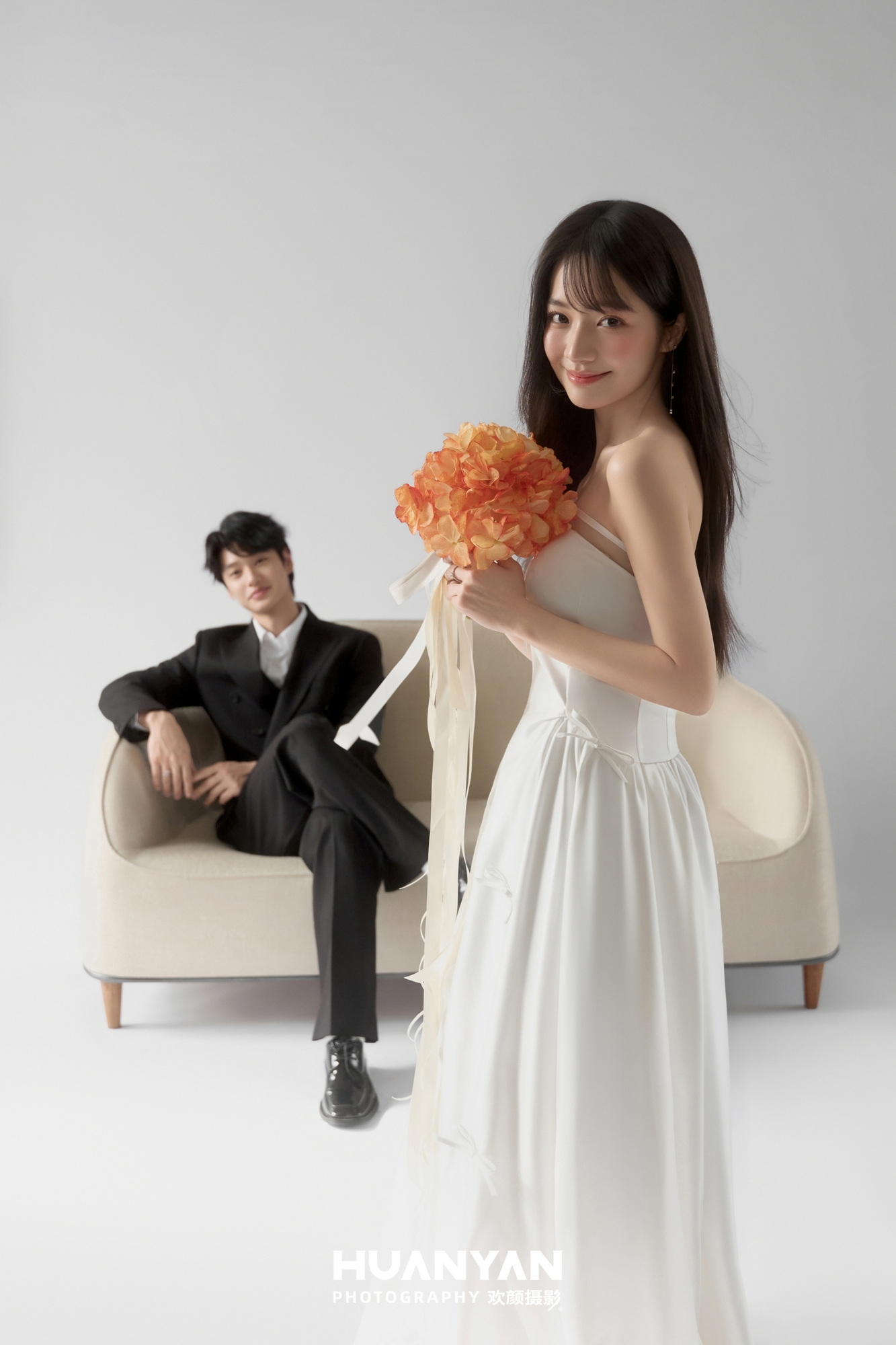 白纱絮语：仪式感风婚纱照室内实拍