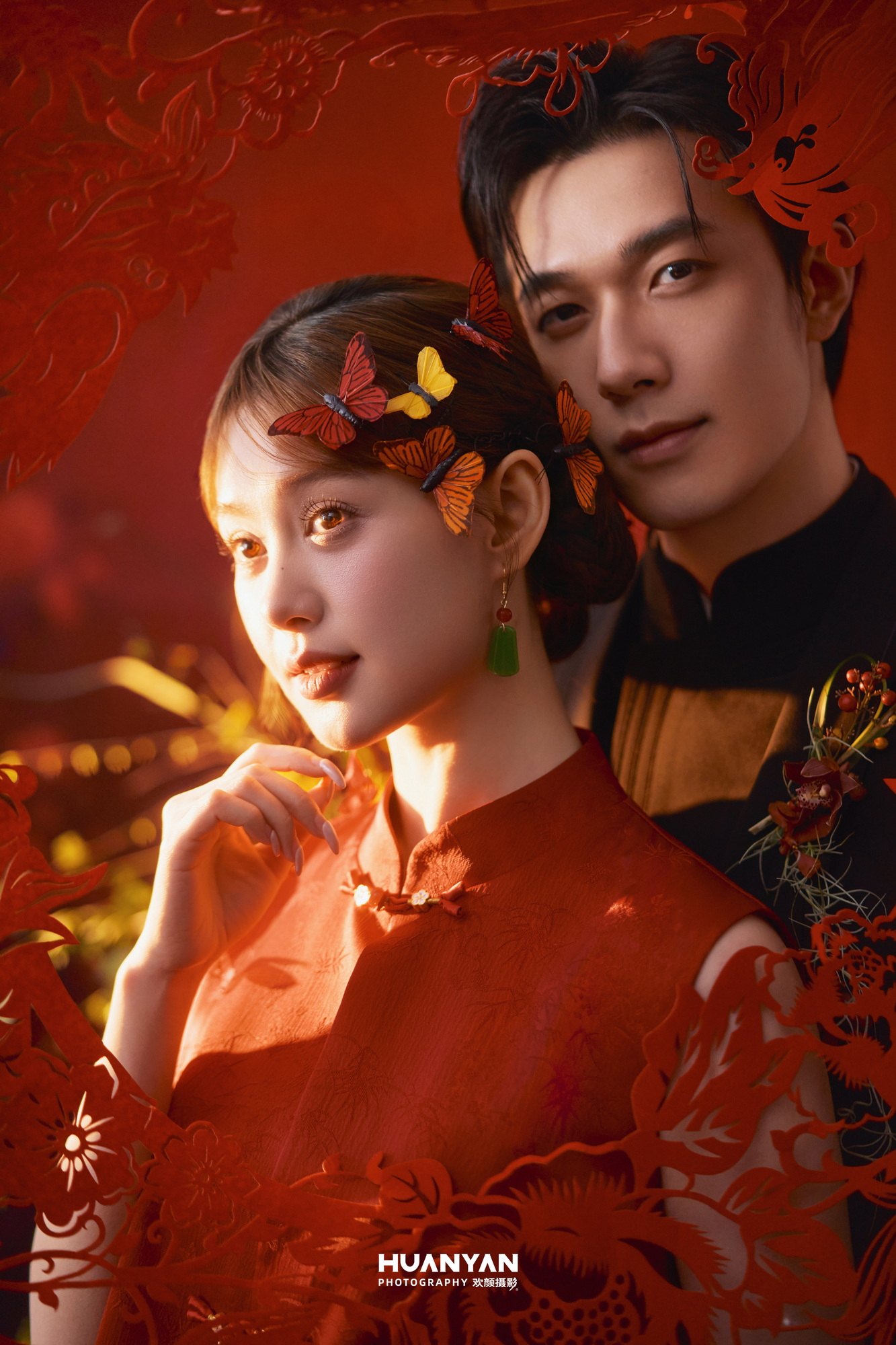 红韵·80：喜嫁风婚纱照室内实拍