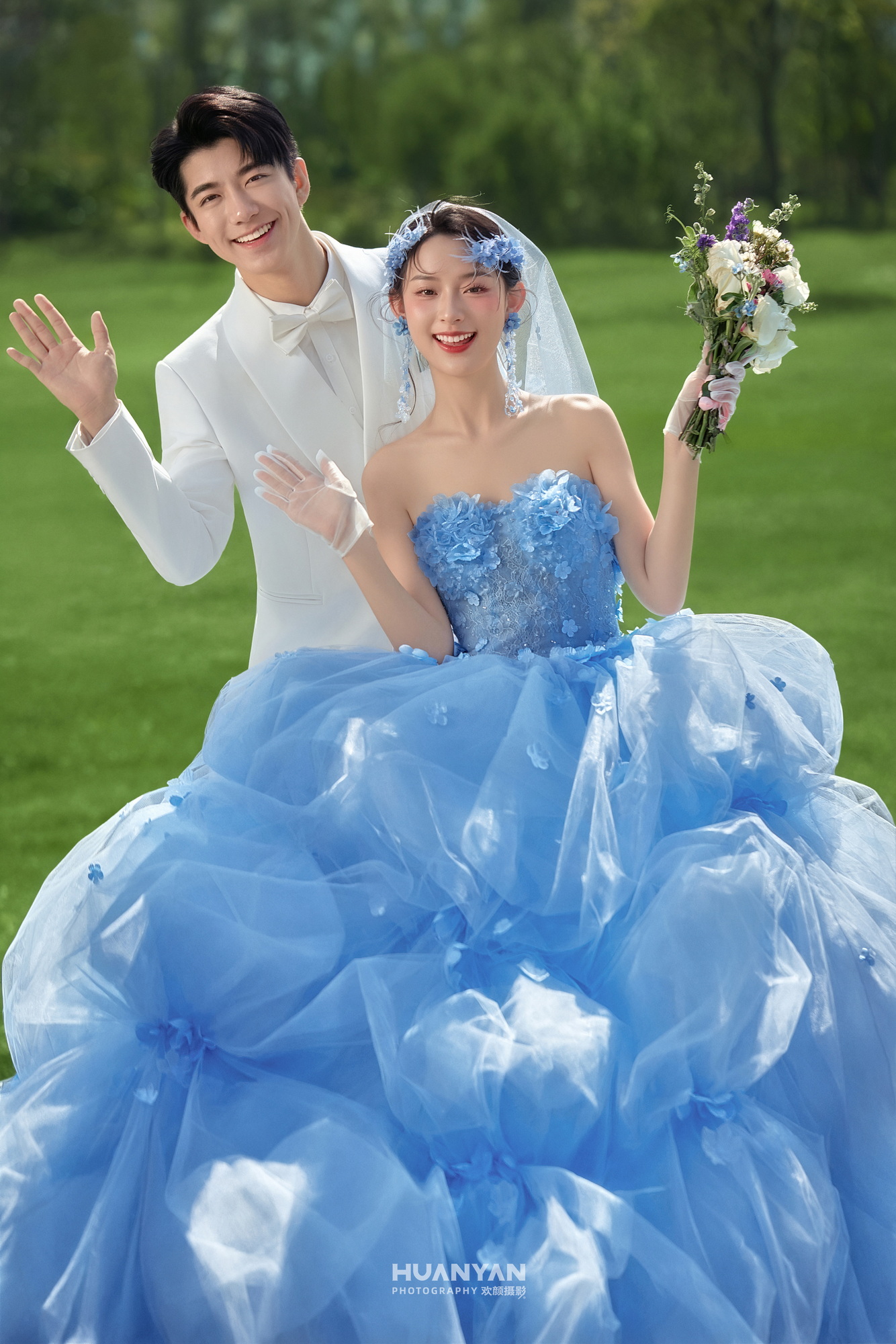 森系风婚纱照 · 室内场景 · 晴空蓝客片