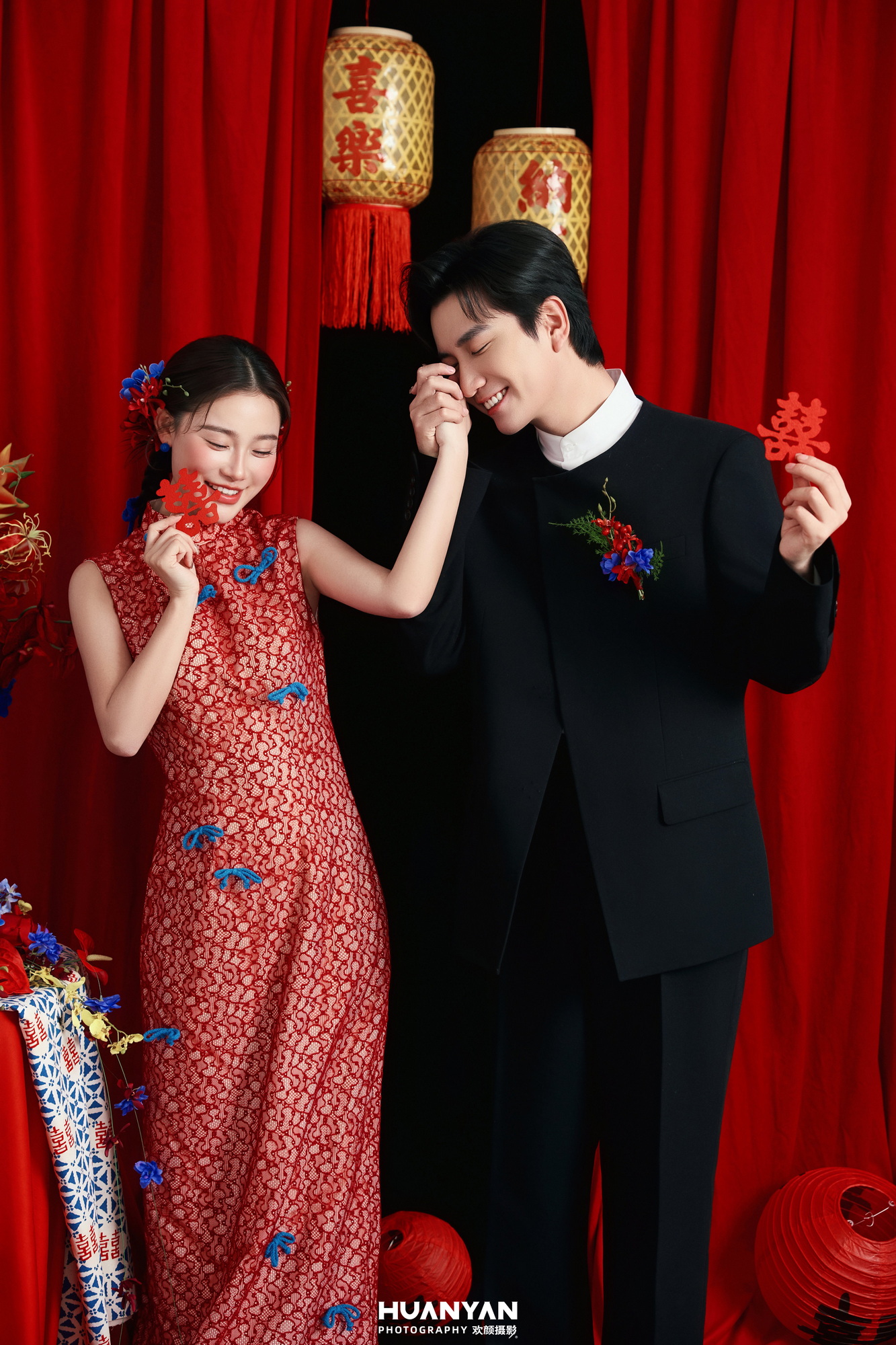 室内喜嫁风婚纱照实拍（锦喜乐系列）
