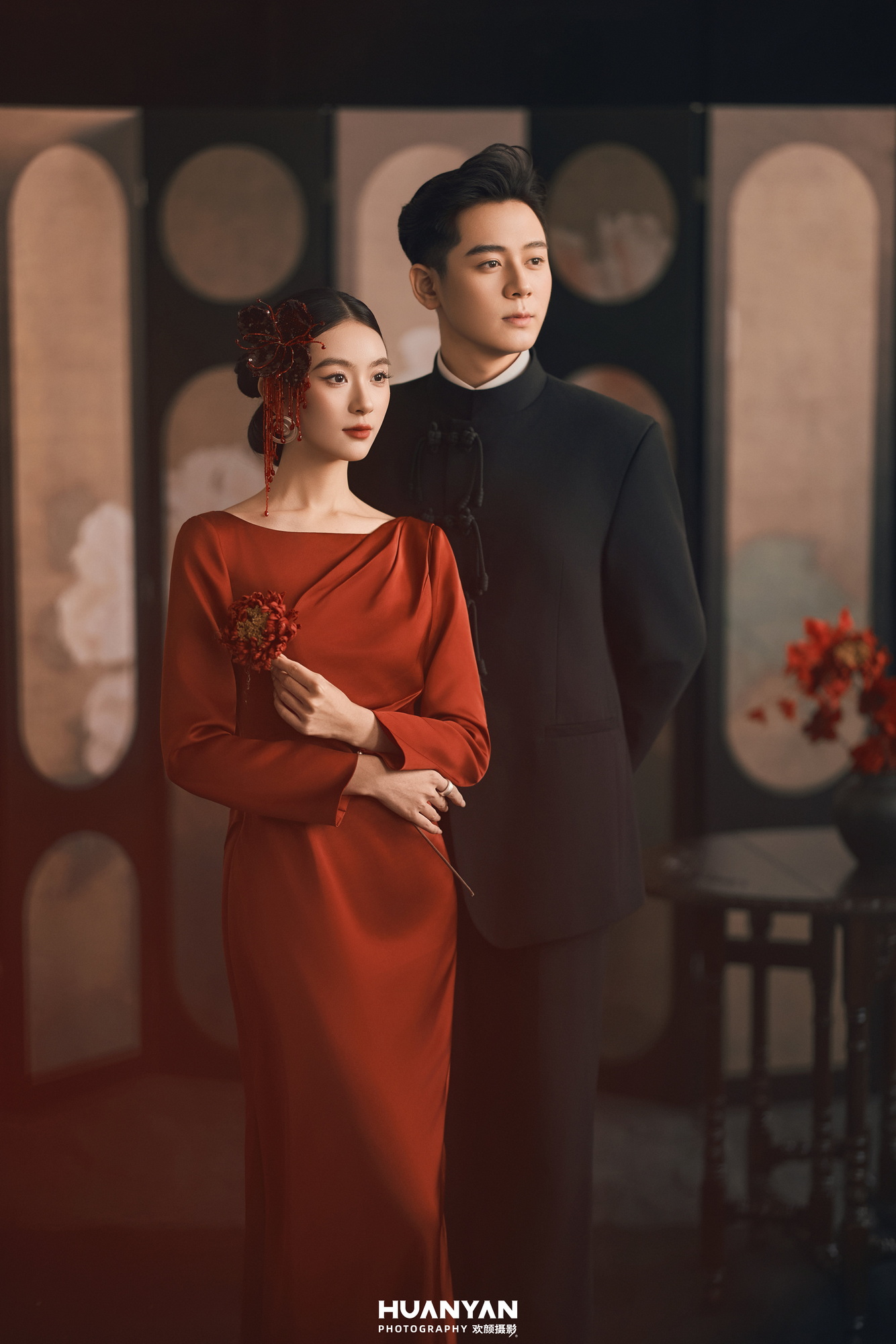 室内喜嫁风婚纱照实拍（红韵·136系列）