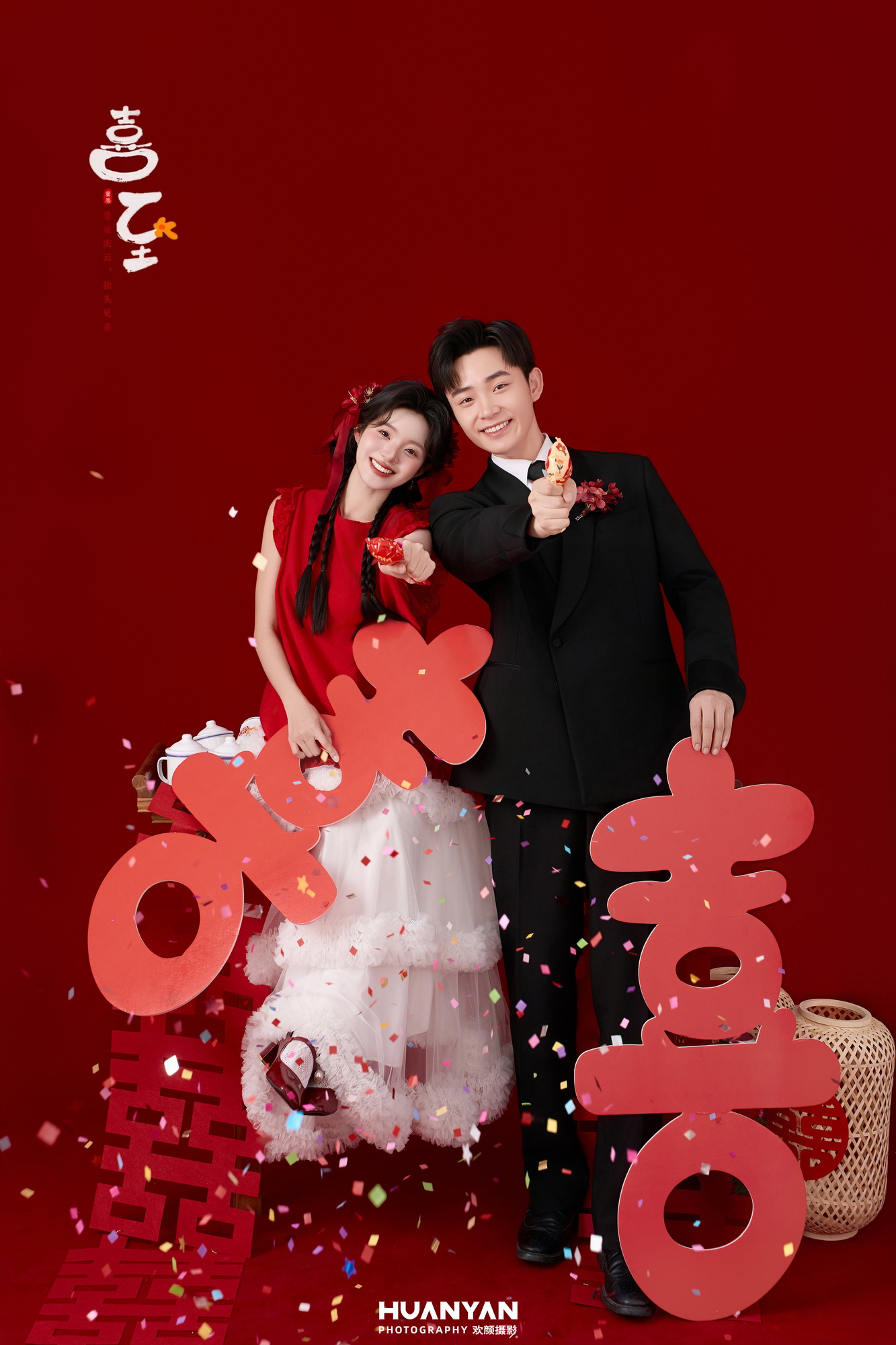 锦喜鲤客片第3张｜喜嫁风婚纱照，摄于室内