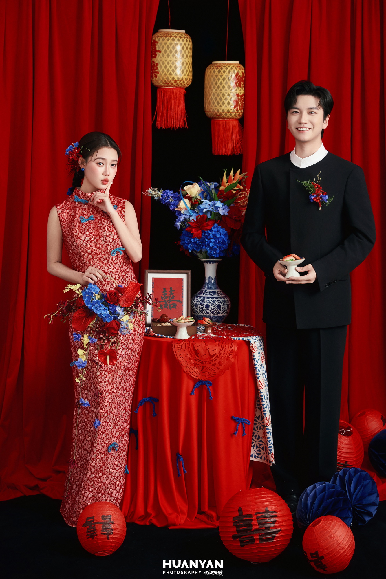 锦喜乐客片第7张｜喜嫁风婚纱照，摄于室内