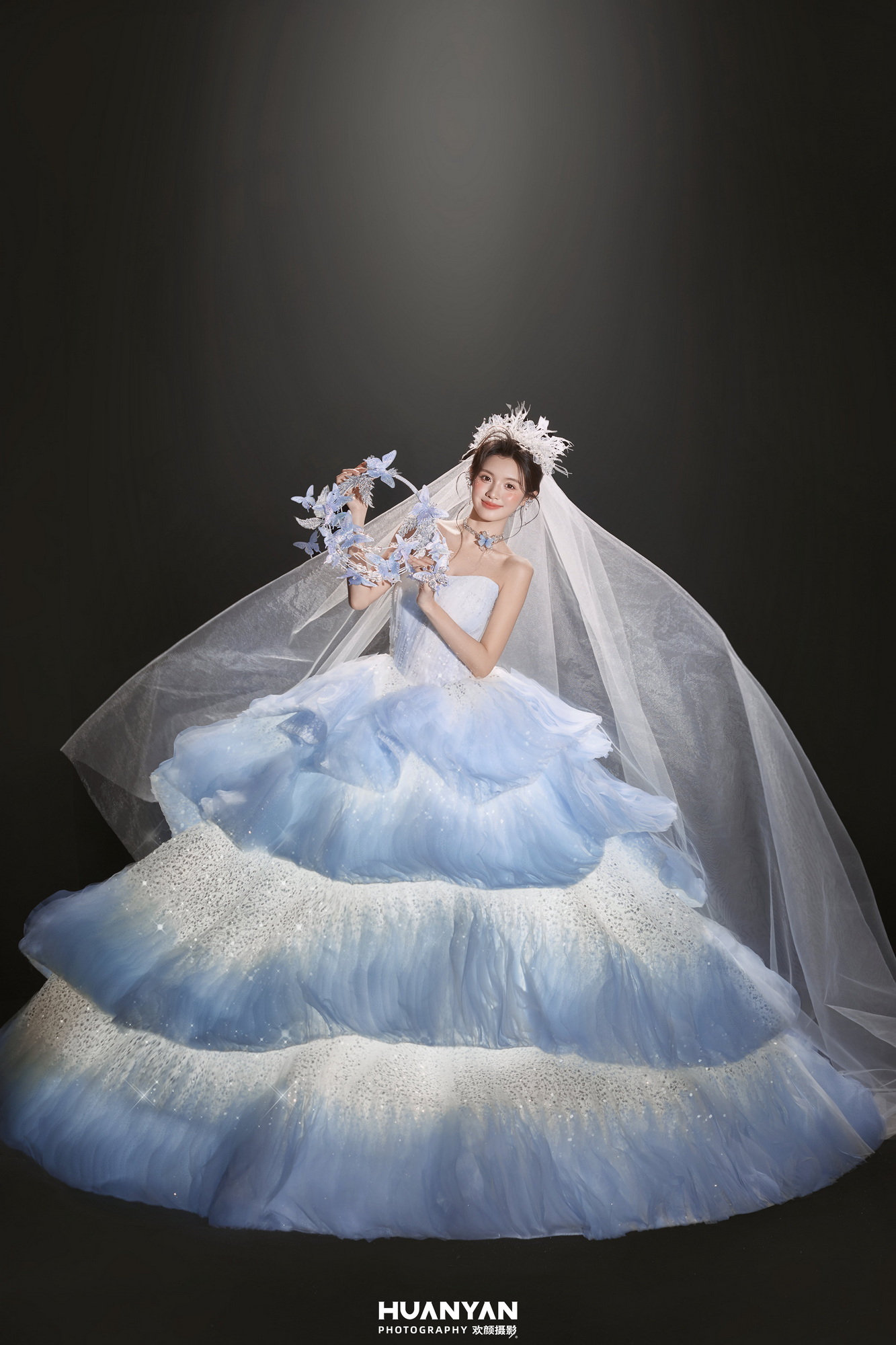 室内简约风婚纱照实拍（丝结系列）