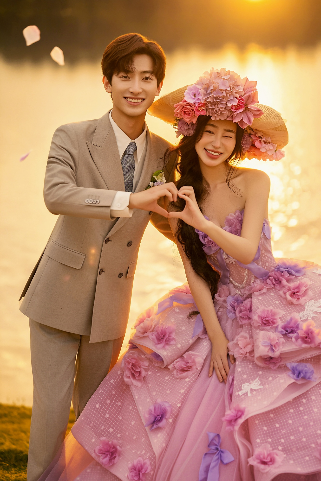 缎书客片第3张｜简约风婚纱照，摄于室内
