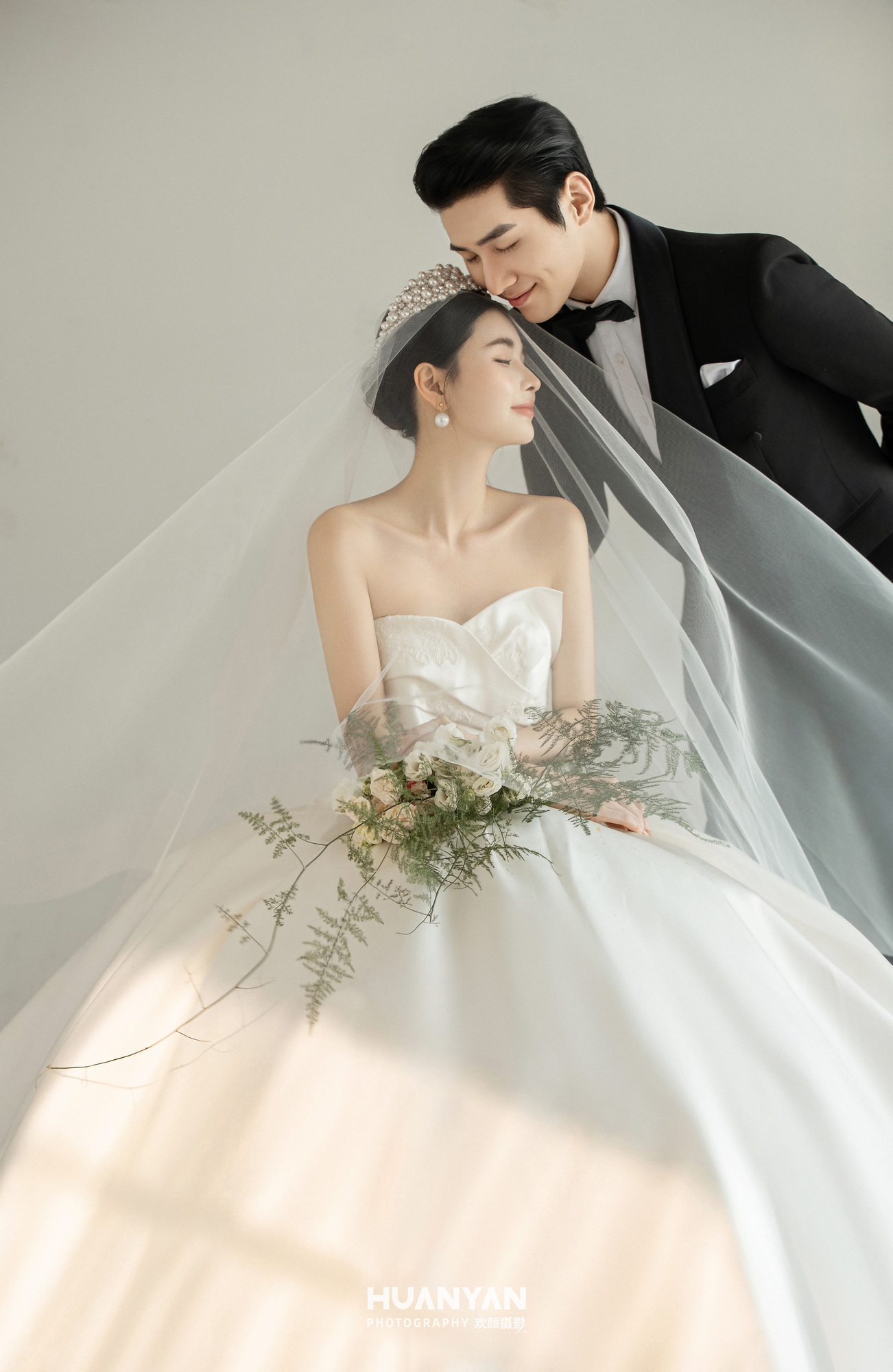 素纱时光：高级感风婚纱照室内实拍