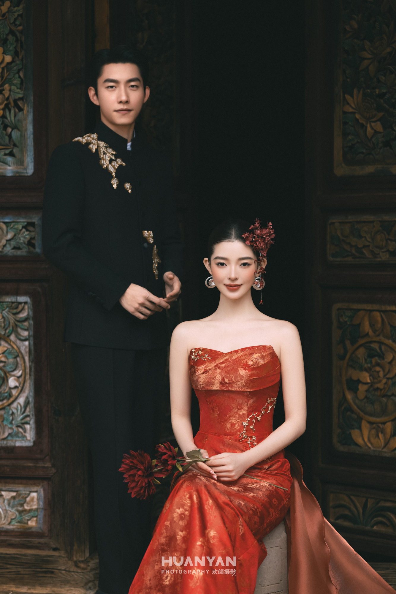 室内简约风婚纱照实拍（庭序予情系列）