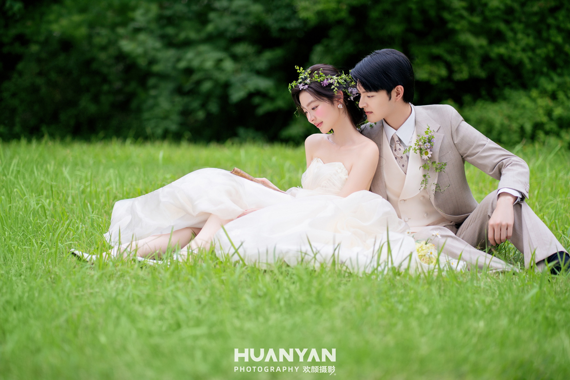 草地轻氧风婚纱照实拍（森屿情书系列）
