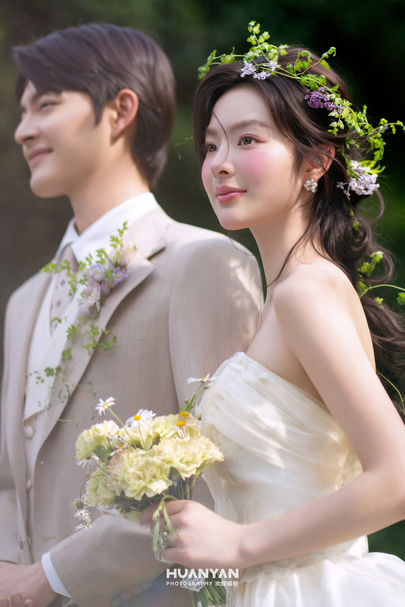 草地轻氧风婚纱照实拍（森屿情书系列）
