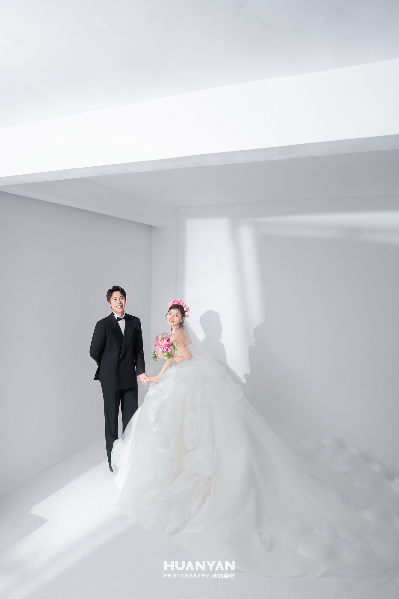 公园极简风婚纱照实拍（花漾告白系列）