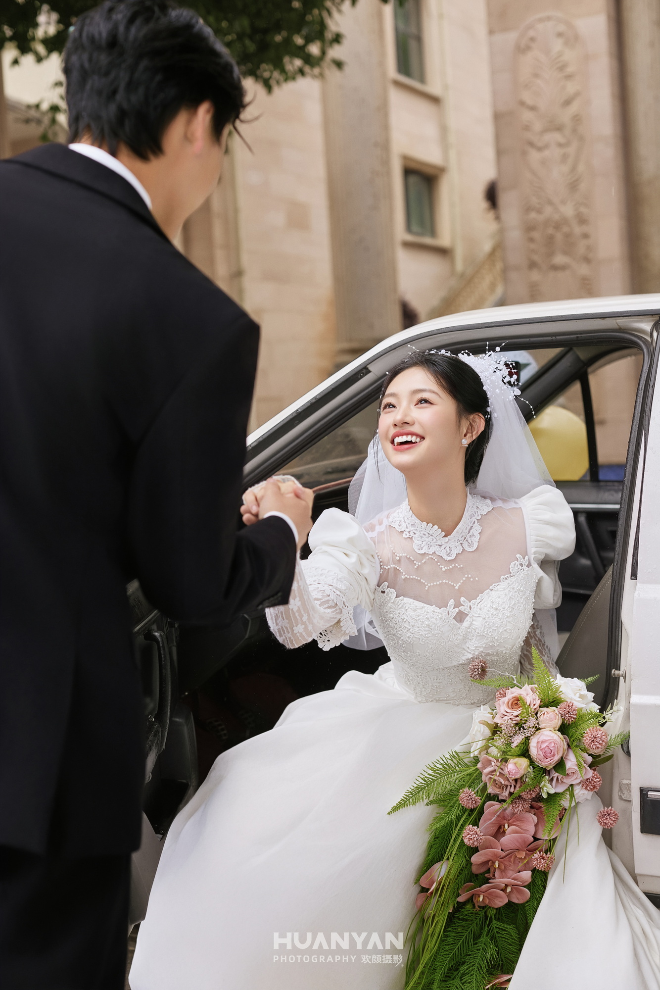 花光：高级感风婚纱照公园实拍
