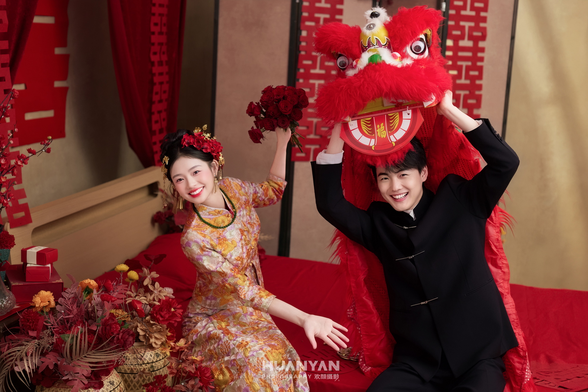 喜嫁风婚纱照 · 室内场景 · 金狮呈祥客片