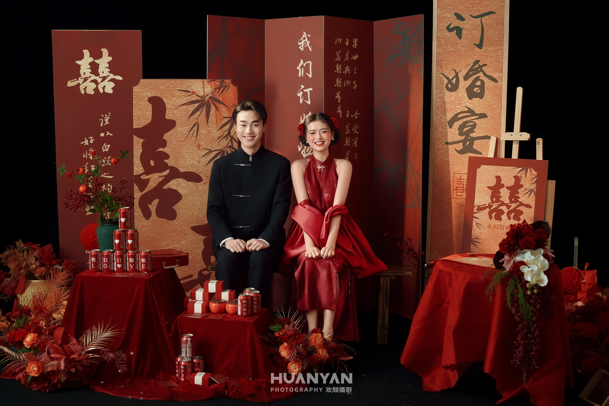 红笺喜客片第11张｜喜嫁风婚纱照，摄于室内