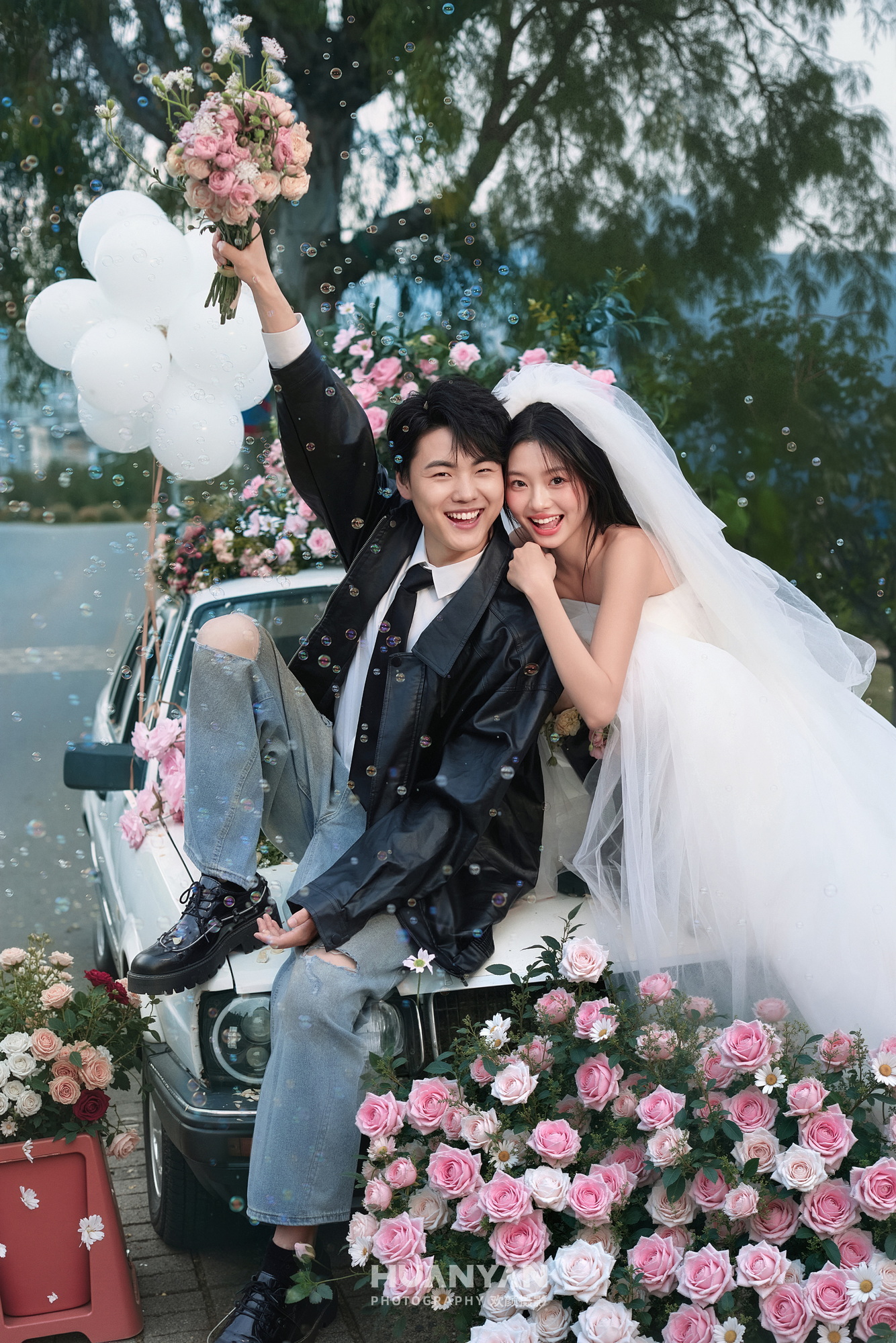 校园婚纱照实拍