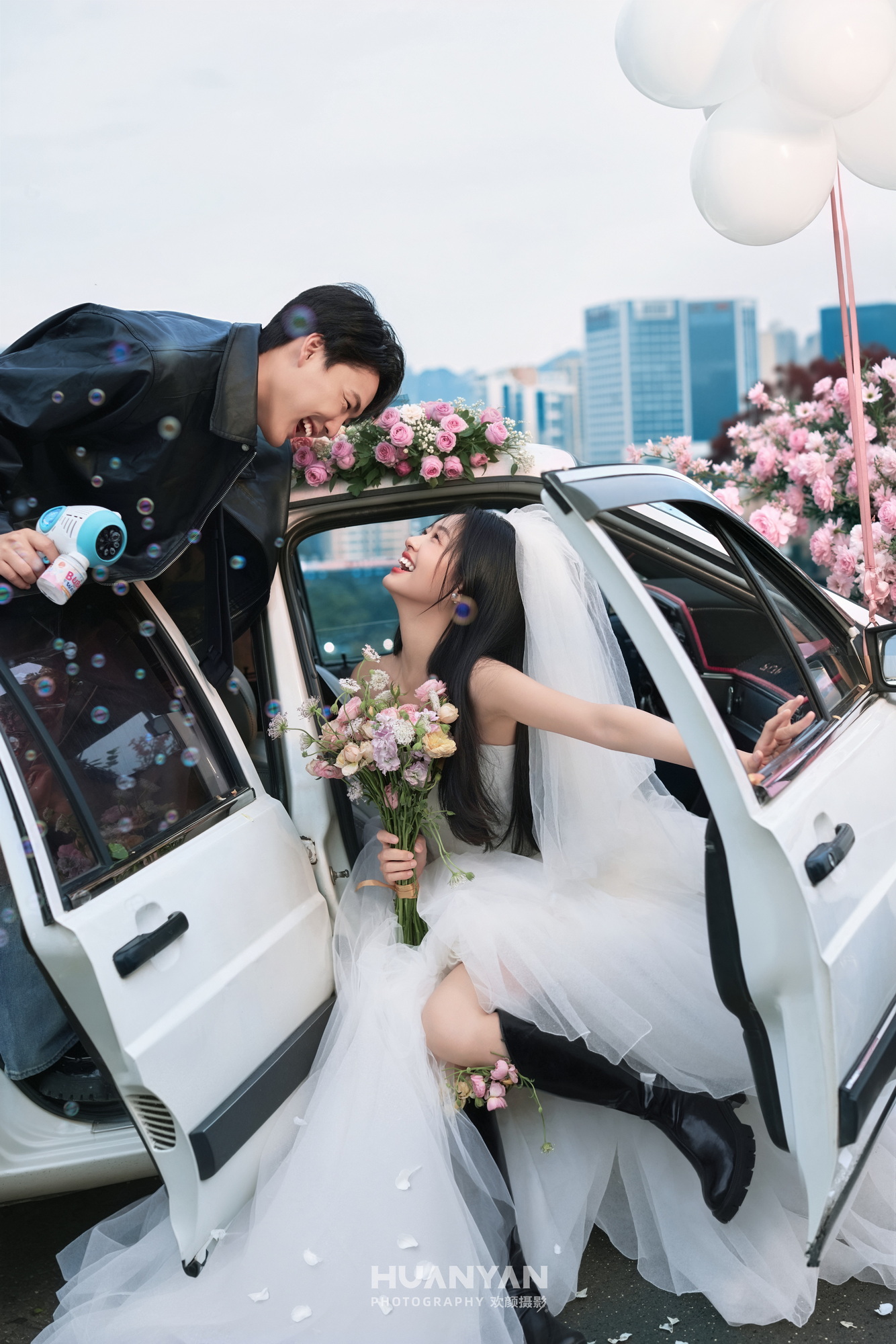 春天简约风婚纱照实拍（春语系列）