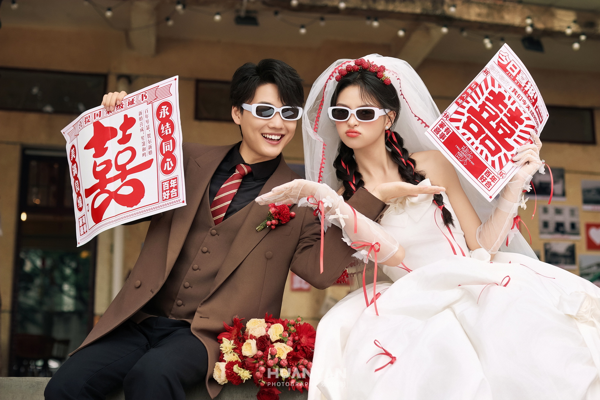 春笺：简约风婚纱照春天实拍