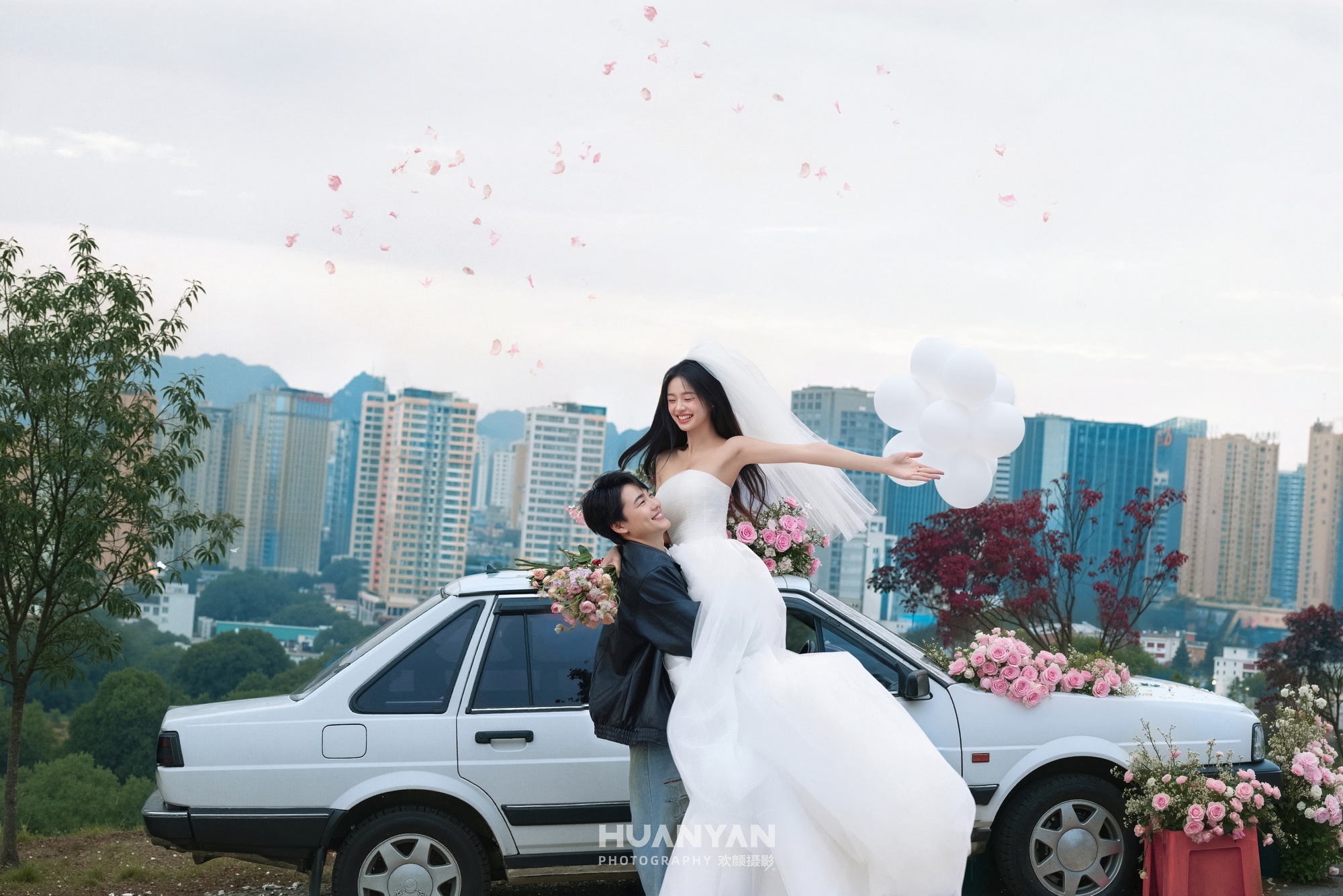 春天简约风婚纱照实拍（春语系列）