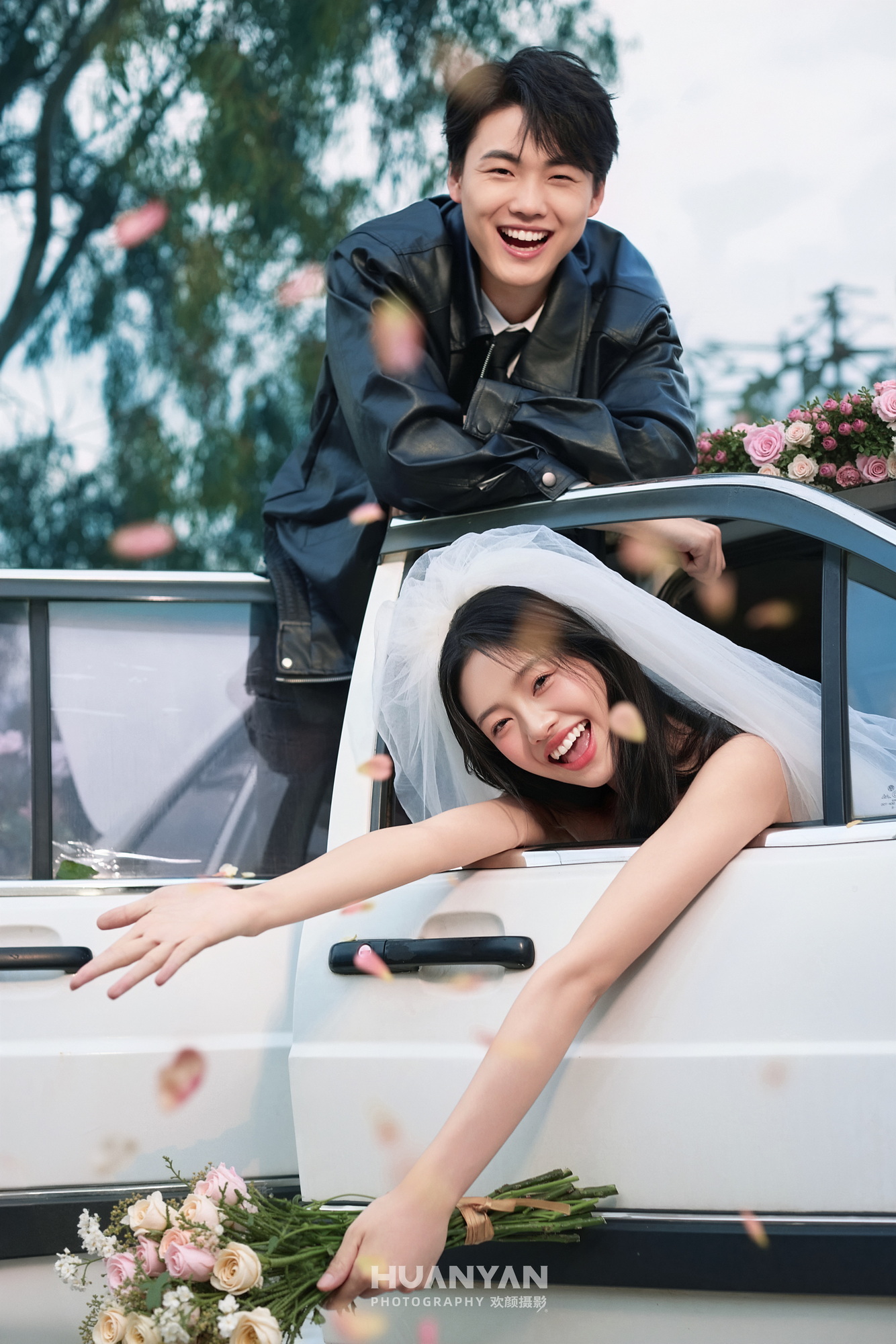 春天简约风婚纱照实拍（春语系列）