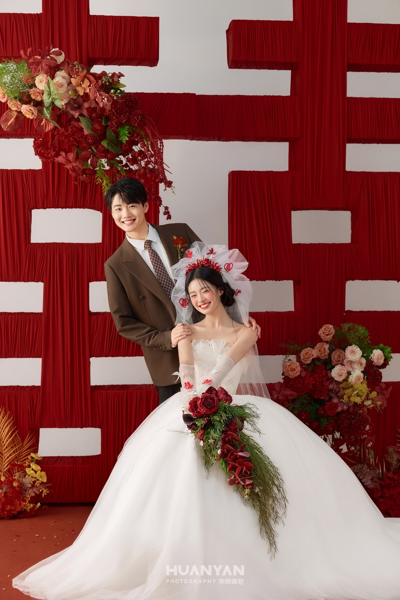 室内极简风婚纱照实拍（白约系列）
