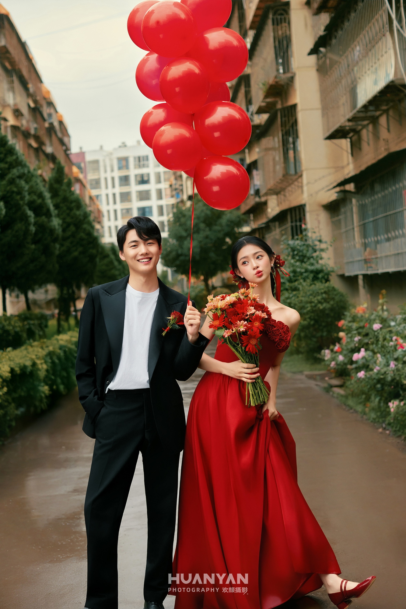 室内简约风婚纱照实拍（恋歌系列）