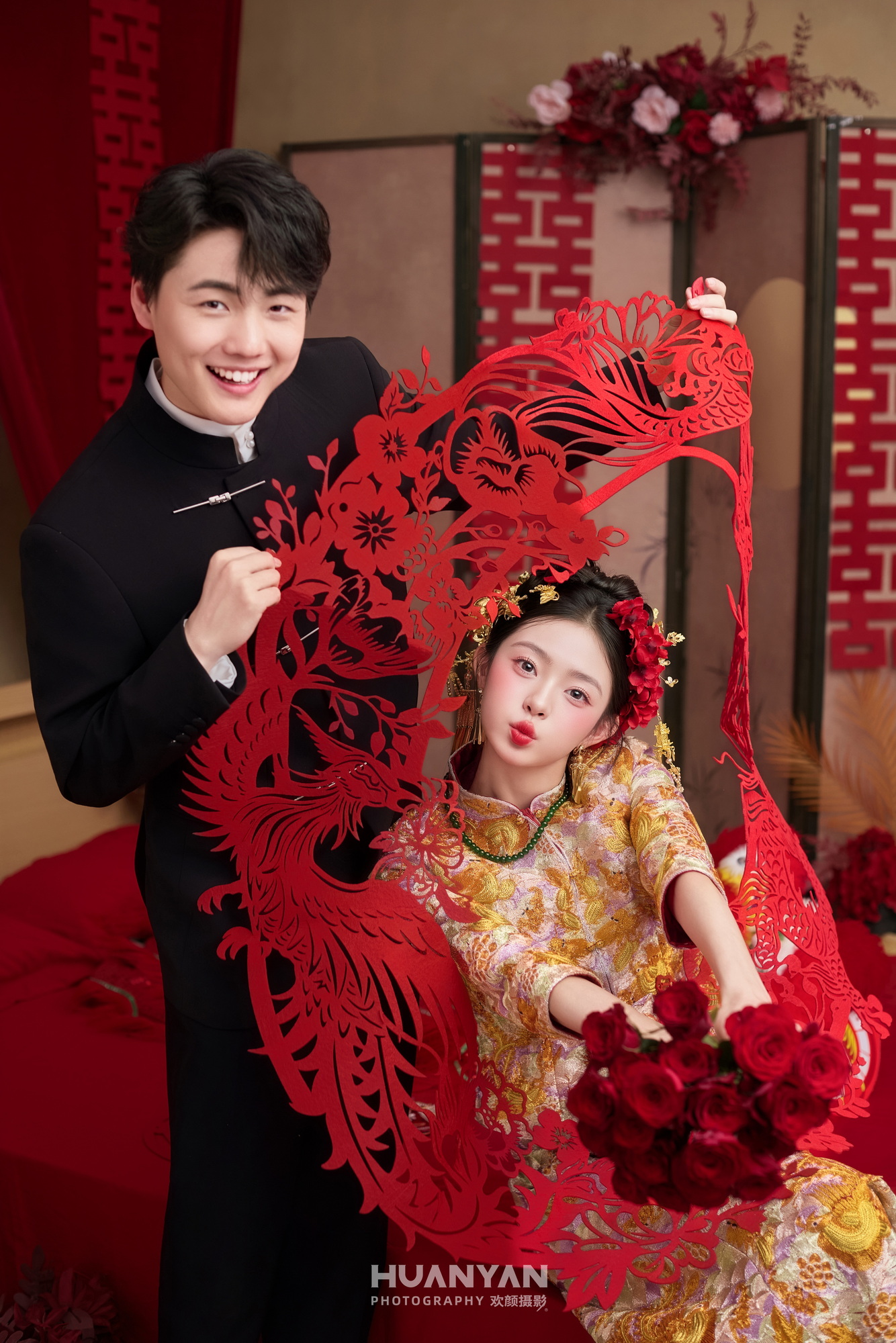 喜嫁风婚纱照 · 室内场景 · 金狮呈祥客片