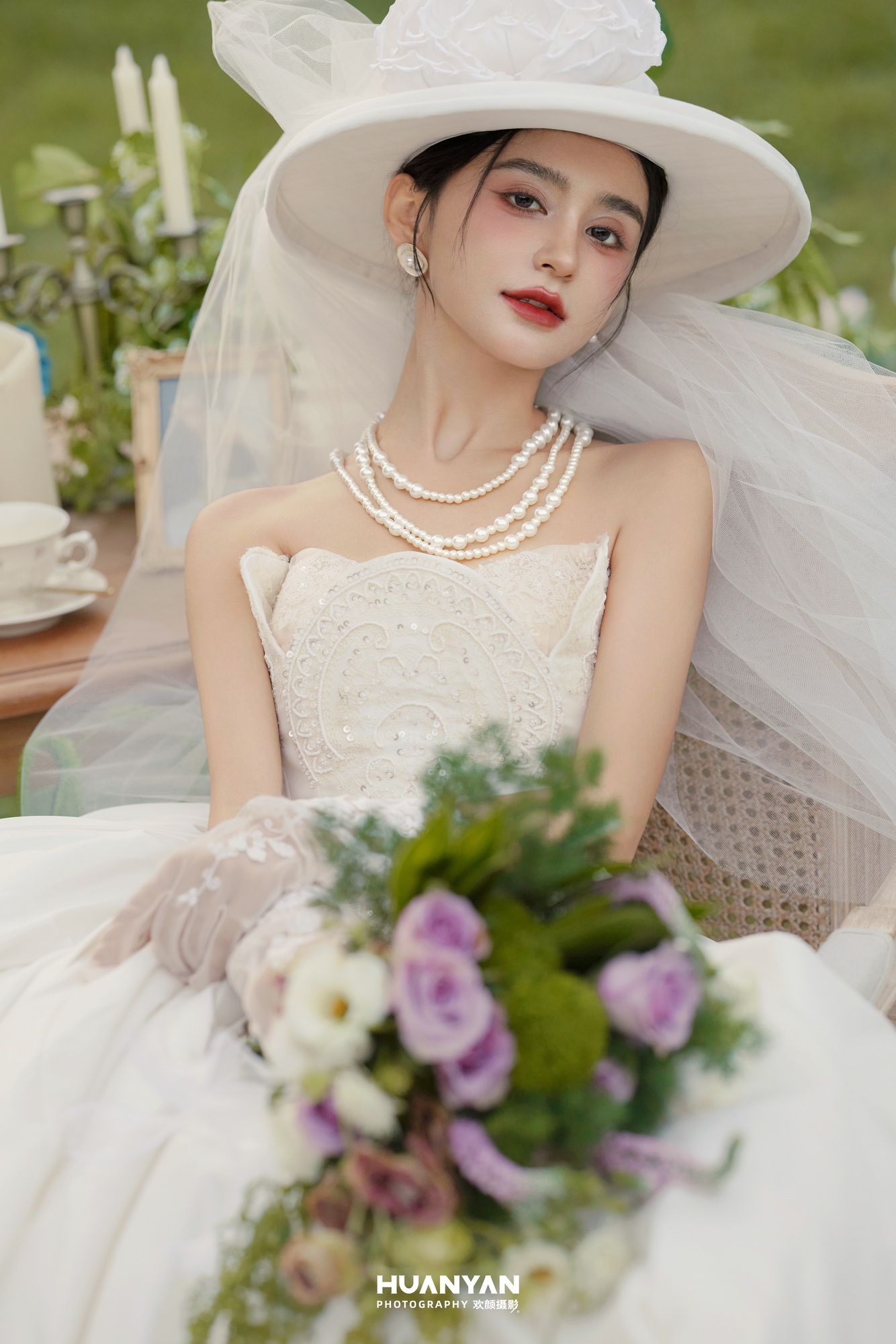 草坪婚纱照实拍