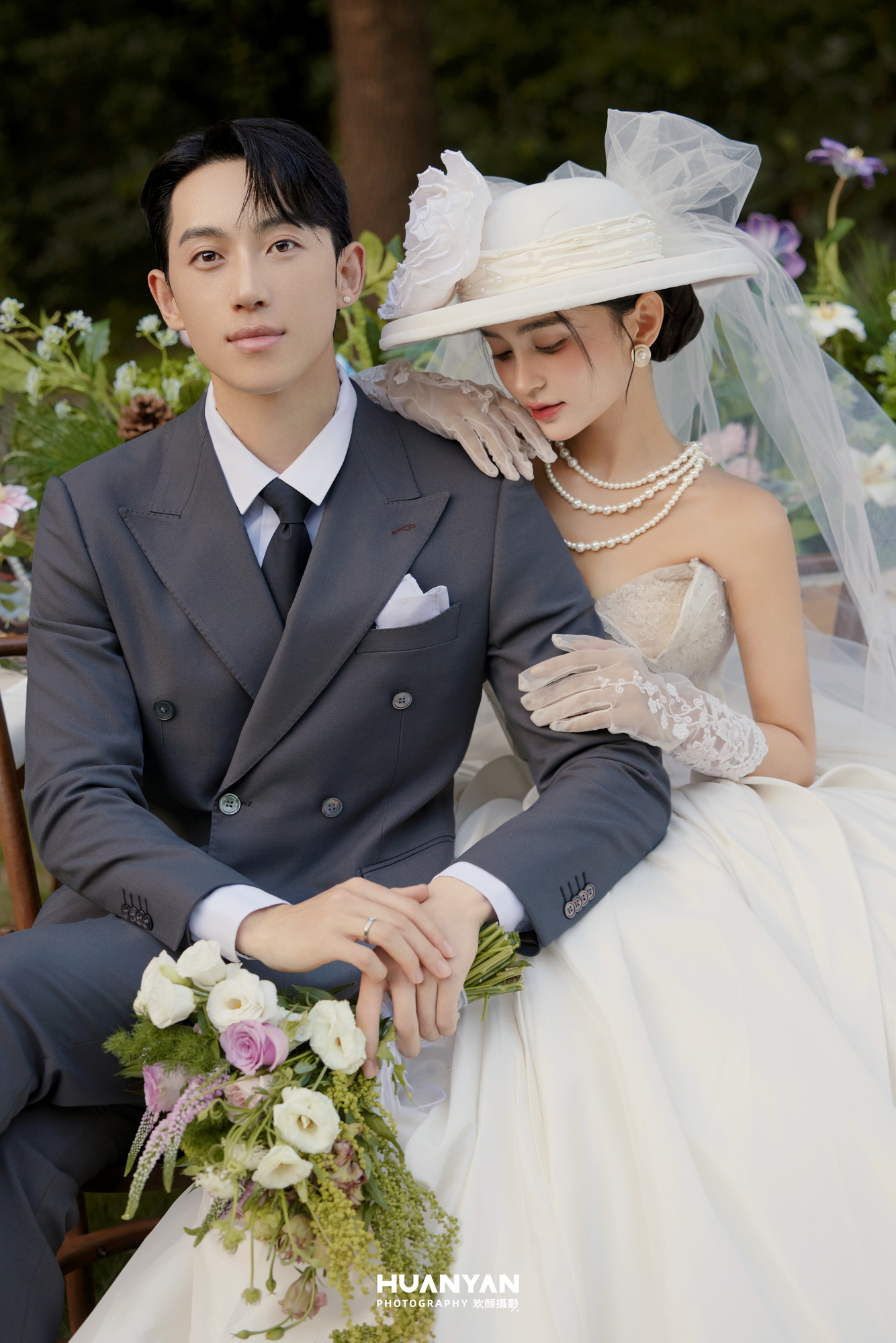 草地轻氧风婚纱照实拍（林间礼序系列）