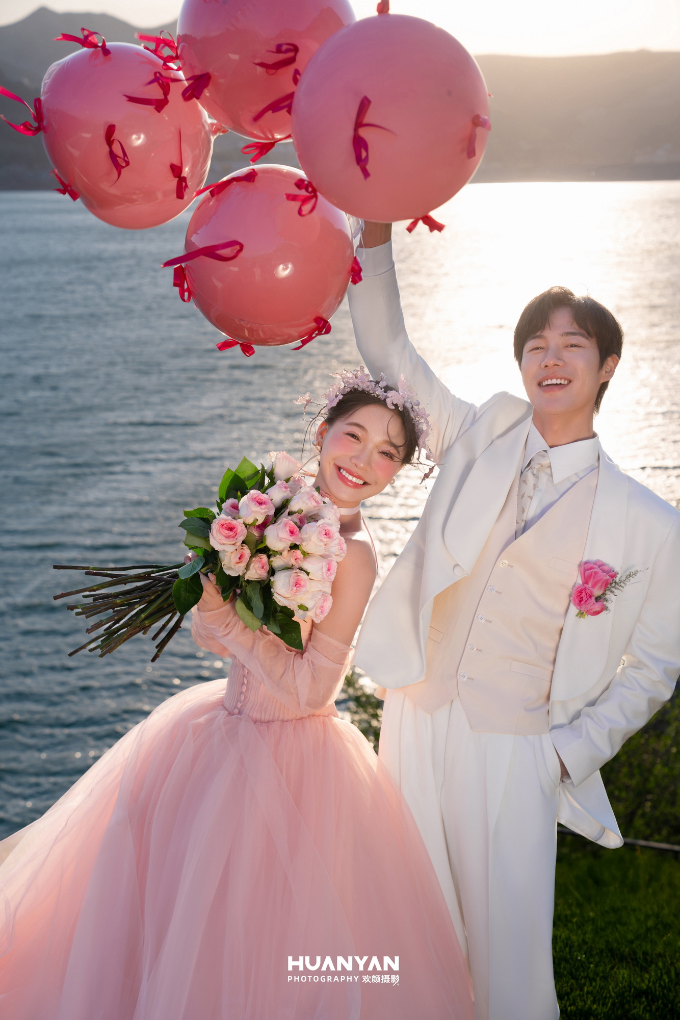 泳池婚纱照实拍